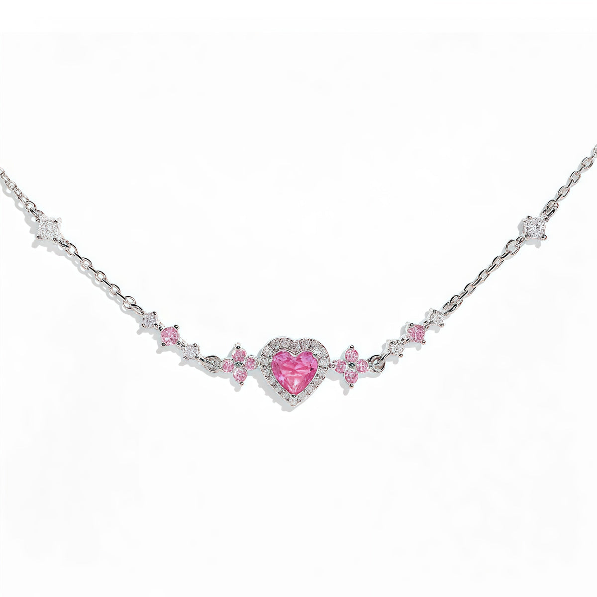 Pink Bow Crystal Stacking Bracelet Set
