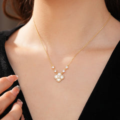 Dainty Pink Clover Bracelet Set
