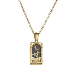 Tarot Card Enamel Necklace