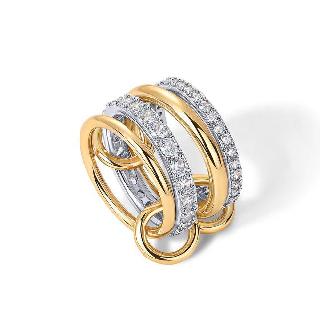 4-Layer Interlocking Zircon Ring