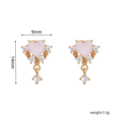 Sweet Pink Love Earrings Set
