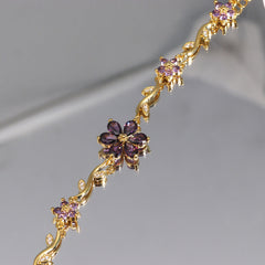 Blooming Crystal Flower Bracelet