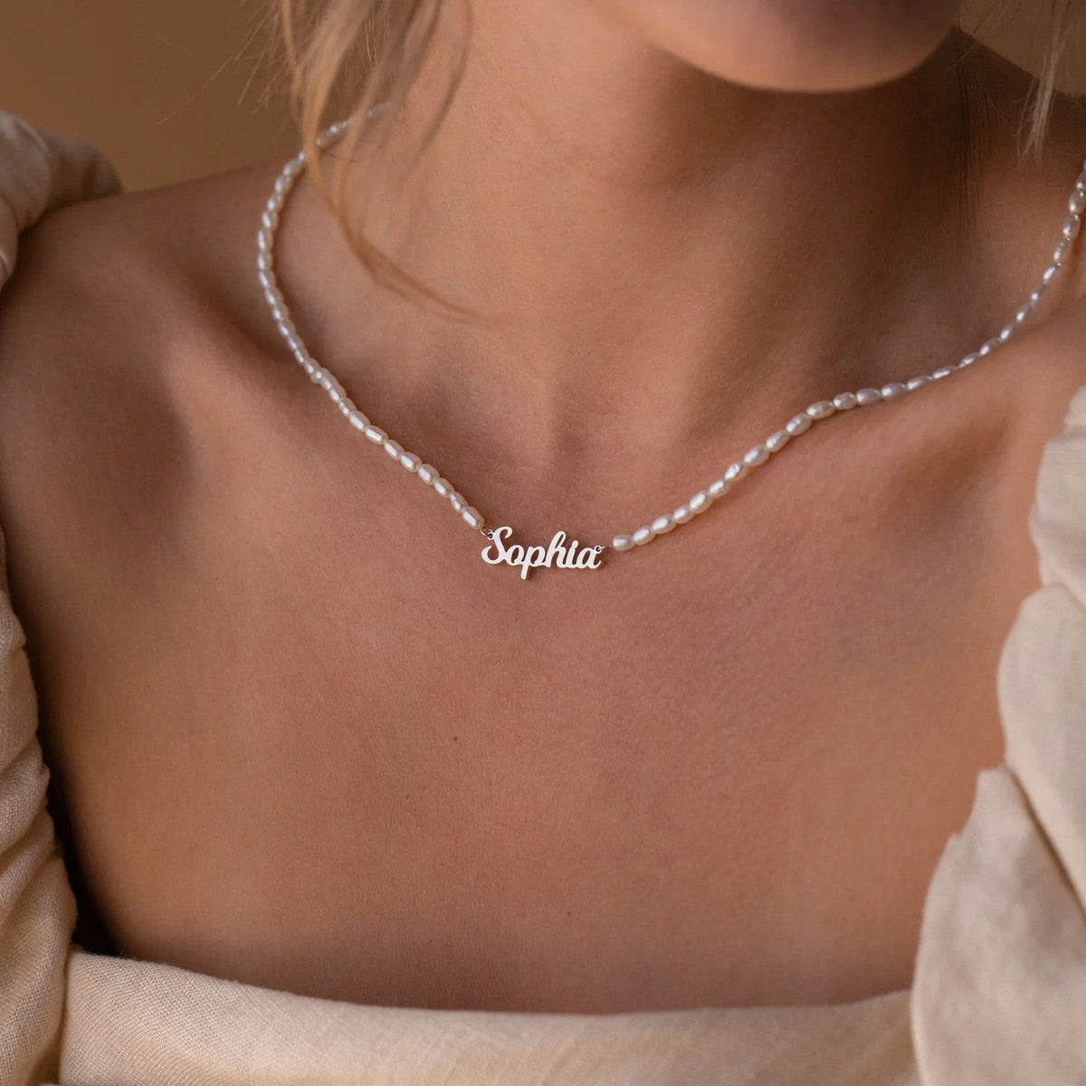 Personalised Pearl Name Necklace