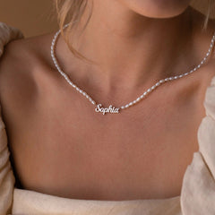 Personalised Pearl Name Necklace