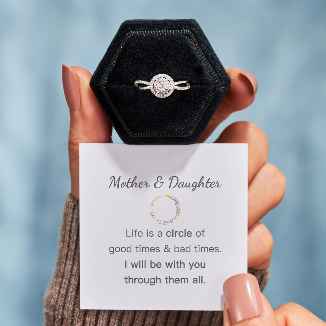 Mother & Daughter Forever Circle Ring