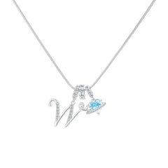 Initial & Heart Crystal Necklace