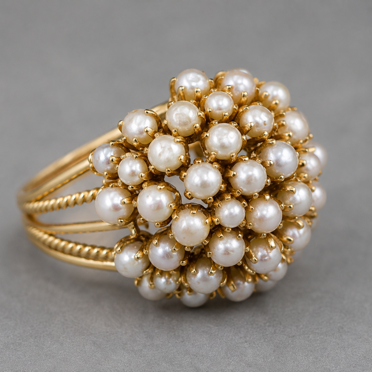 Bush - Inlaid Pearls Ring