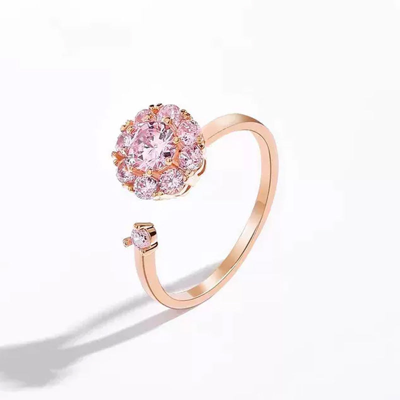 Spinning CZ Open Ring