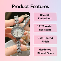 Water-Resistant Mermaid Crystal Watch