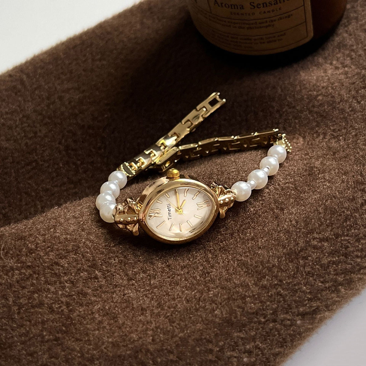 Pearl Quartz Bracelet Watch