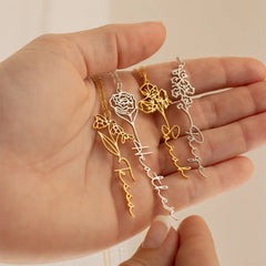 Personalised Birth Flower Necklace