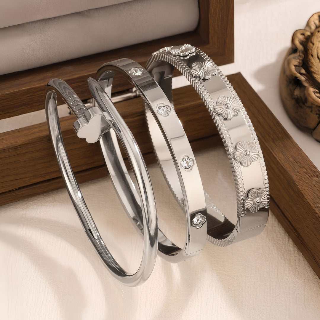 3 Piece Stackable Bangle Set