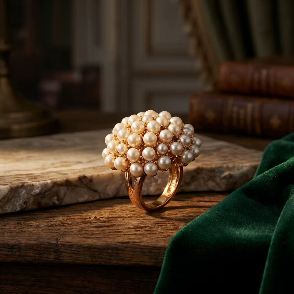 Bush - Inlaid Pearls Ring