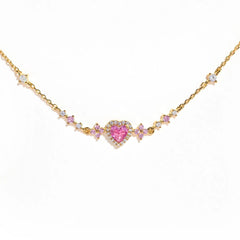 Pink Bow Crystal Stacking Bracelet Set