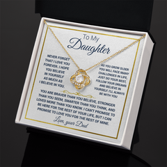 To my Daughter - Love Knot Necklace, from Dad