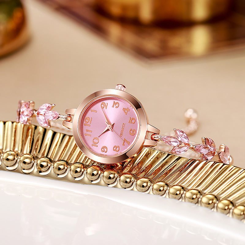 Sparkling Leaf Bracelet Watch