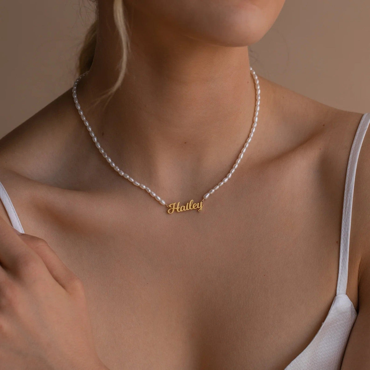 Personalised Pearl Name Necklace