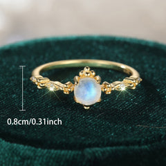 Moonstone Open Ring