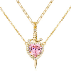 Heart & Dagger 2-Piece Necklace