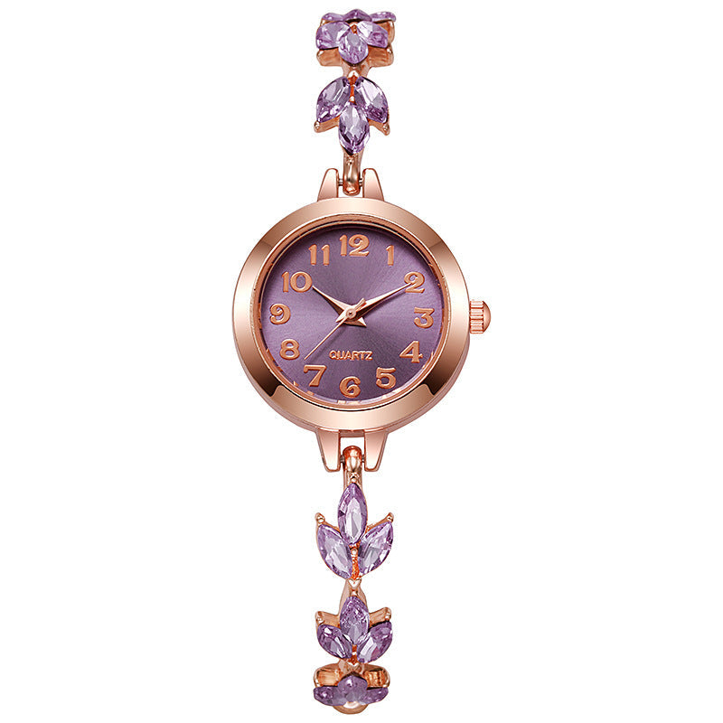 Sparkling Leaf Bracelet Watch