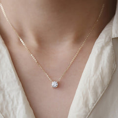 Minimalist CZ Pendant Necklace