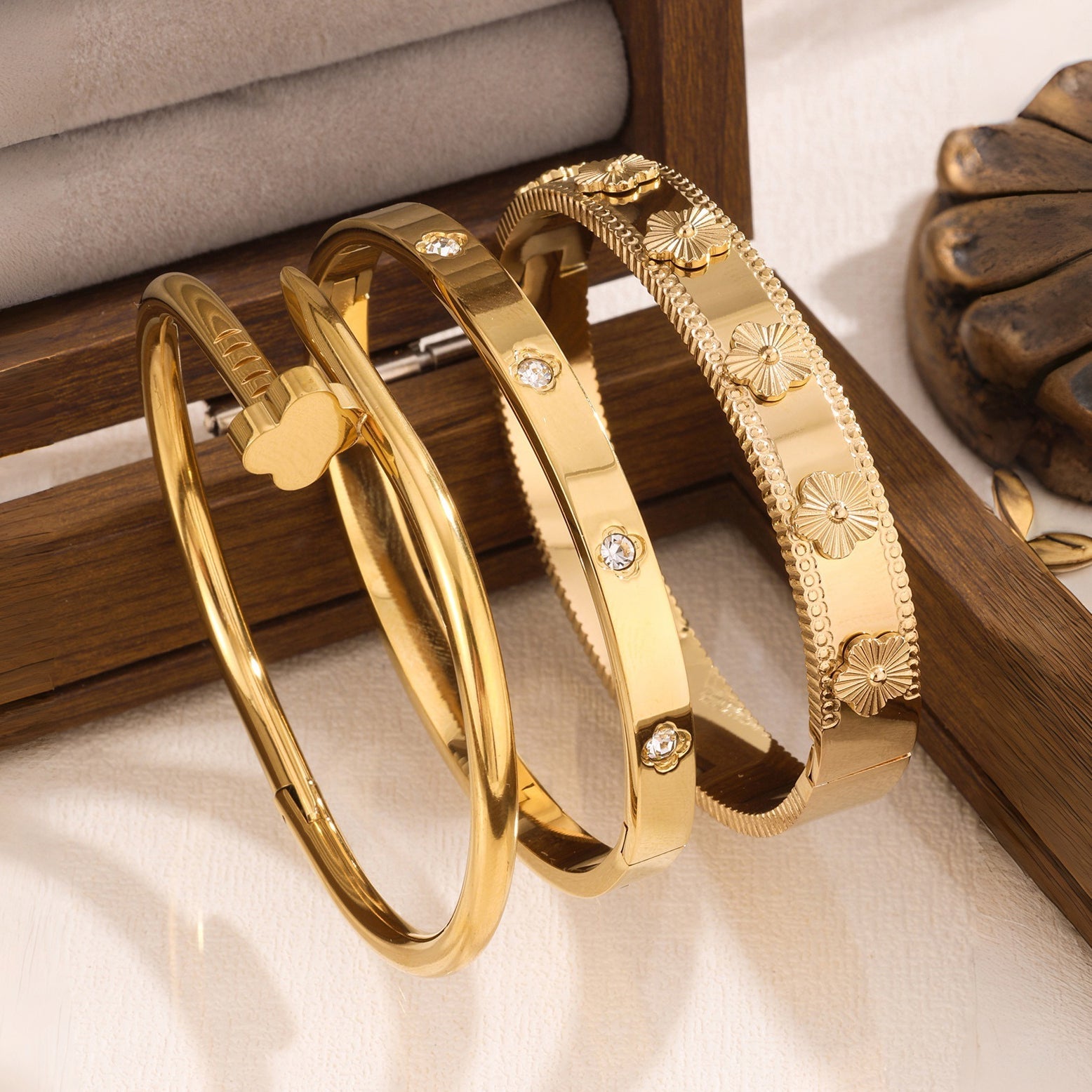 3 Piece Stackable Bangle Set