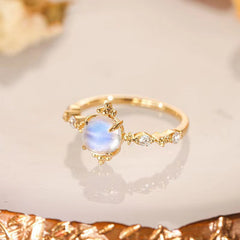 Moonstone Open Ring