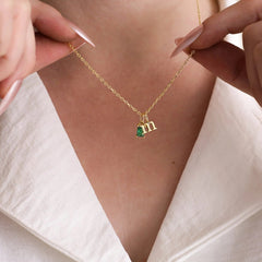 Initial & Birthstone Necklace