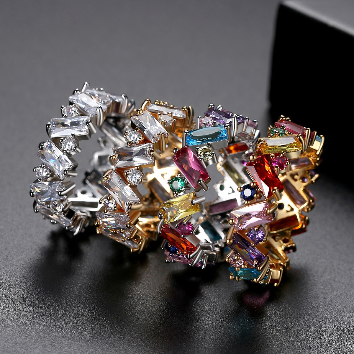 Colourful CZ Stackable Ring