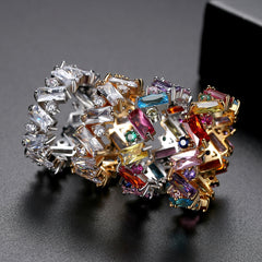 Colourful CZ Stackable Ring
