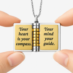 Hidden Message Book Necklace