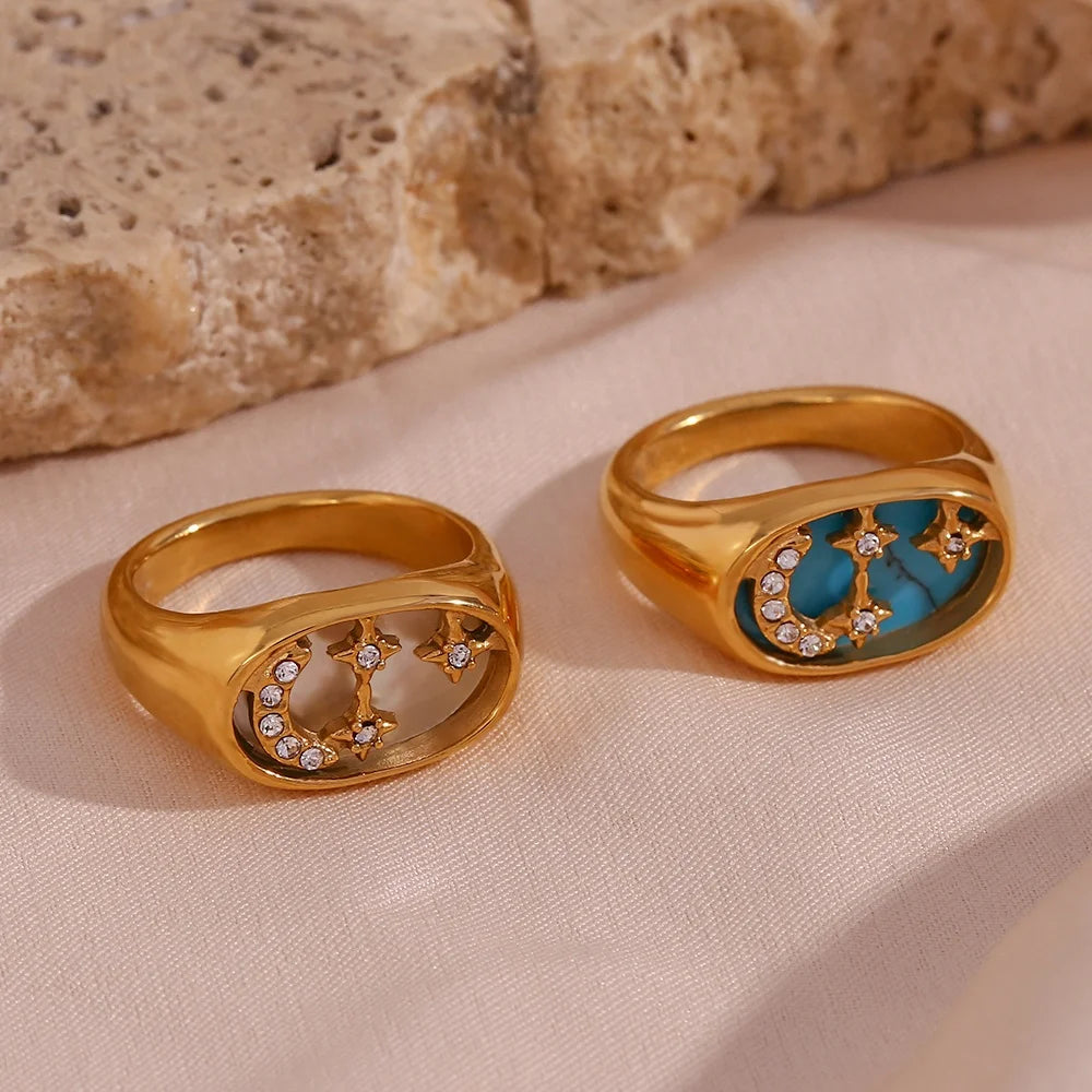 The Moon - Gold Ring