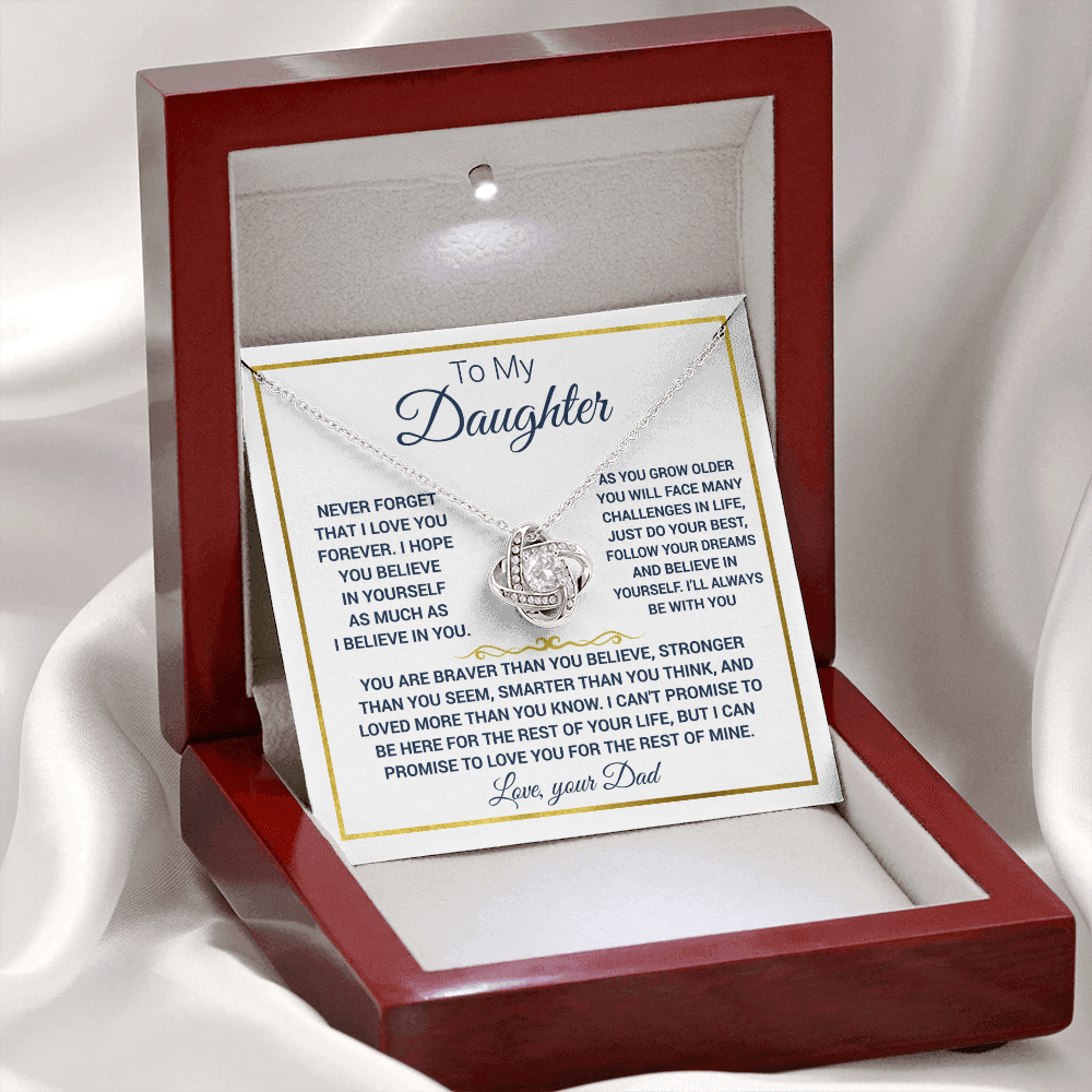 To my Daughter - Love Knot Necklace, from Dad