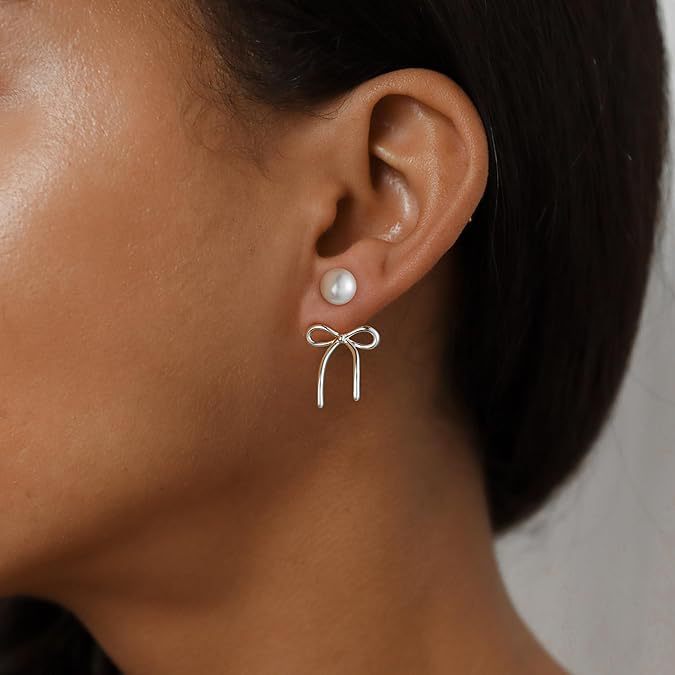 Pearl & Bow Earrings