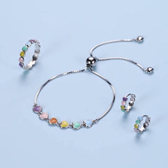 Sterling Silver Paw Print Bracelet – Adjustable Fit