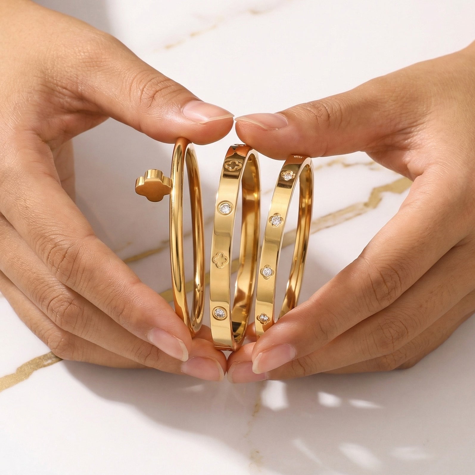 3 Piece Stackable Bangle Set