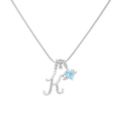 Initial & Heart Crystal Necklace
