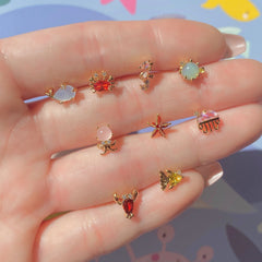Ocean Design Earrings Set