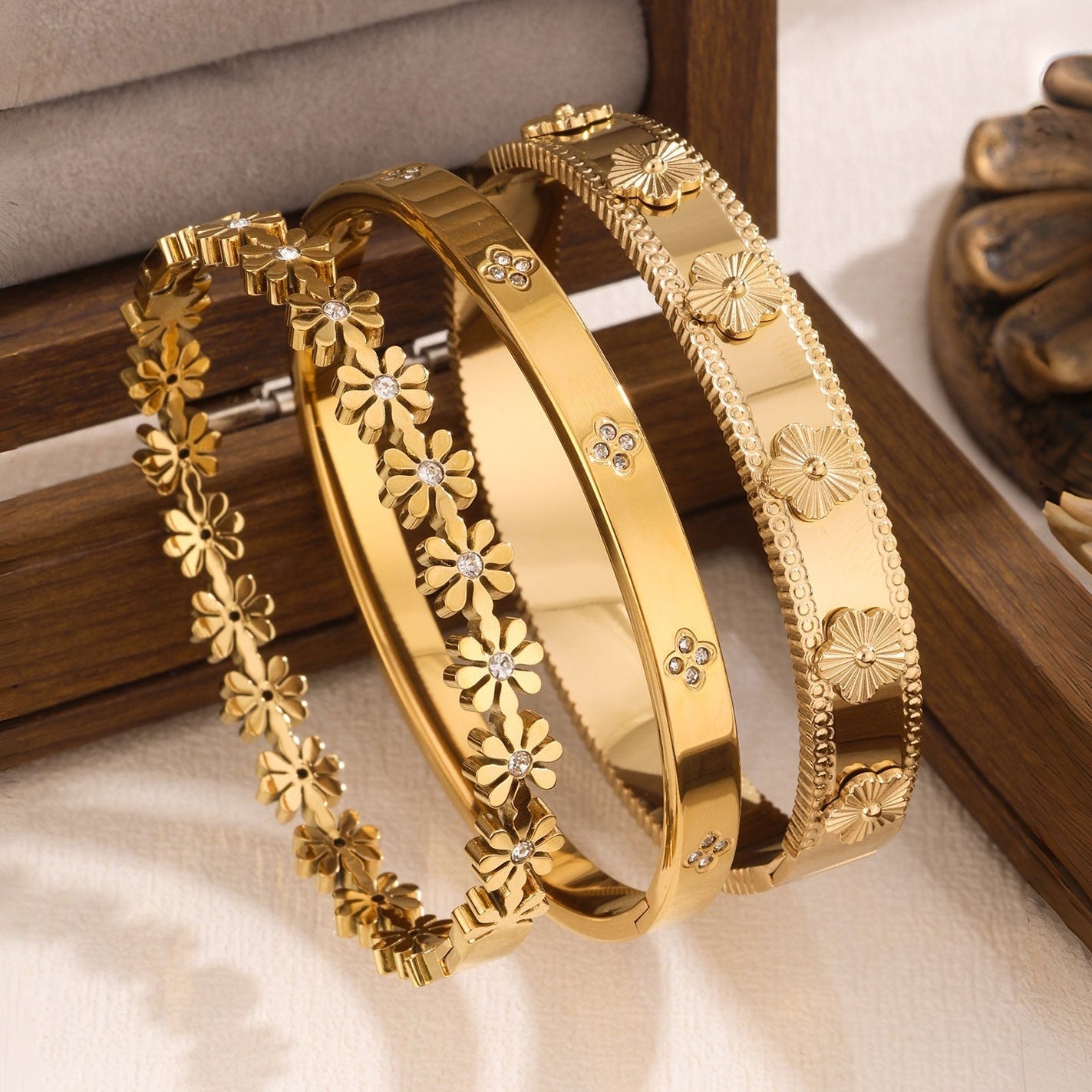 3 Piece Stackable Bangle Set