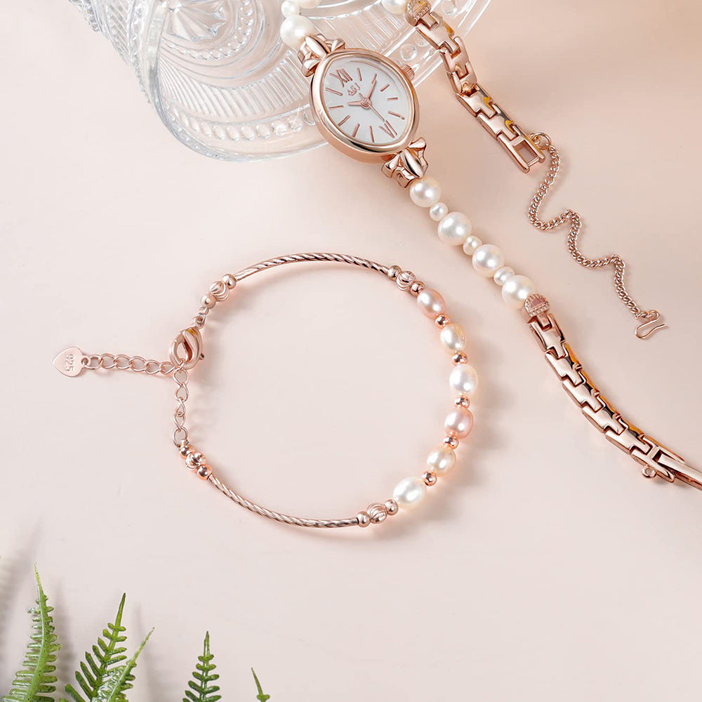 Pearl Quartz Bracelet Watch