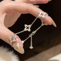 Four-Leaf Clover Brushed Bracelet