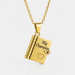 Hidden Message Book Necklace
