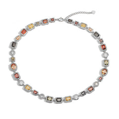 Colourful Square Crystal Necklace
