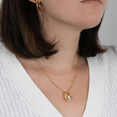 To My Daughter - Love Heart Necklace, from Mum