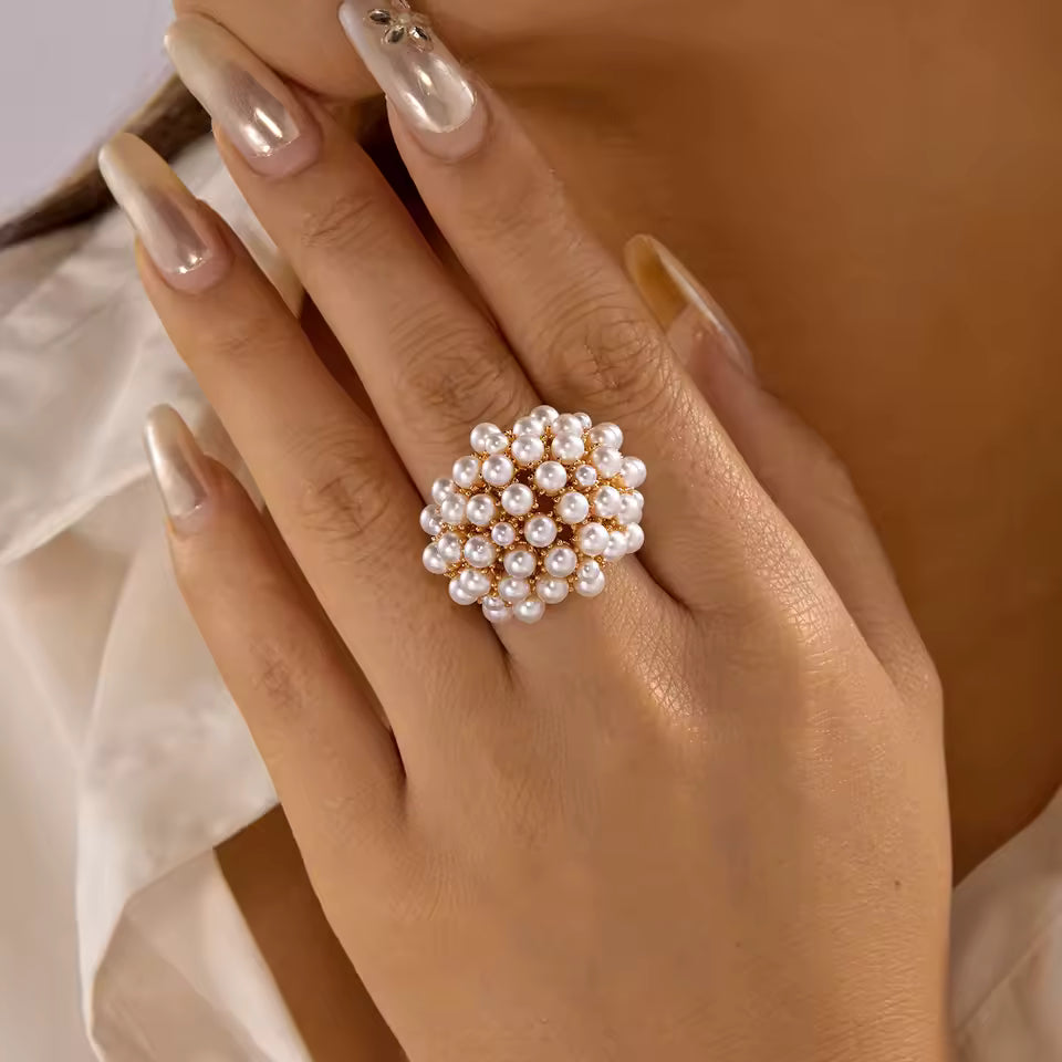Bush - Inlaid Pearls Ring