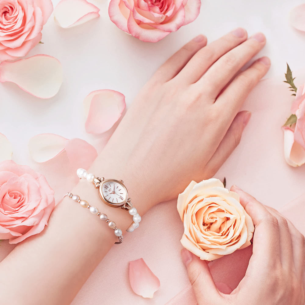 Pearl Quartz Bracelet Watch