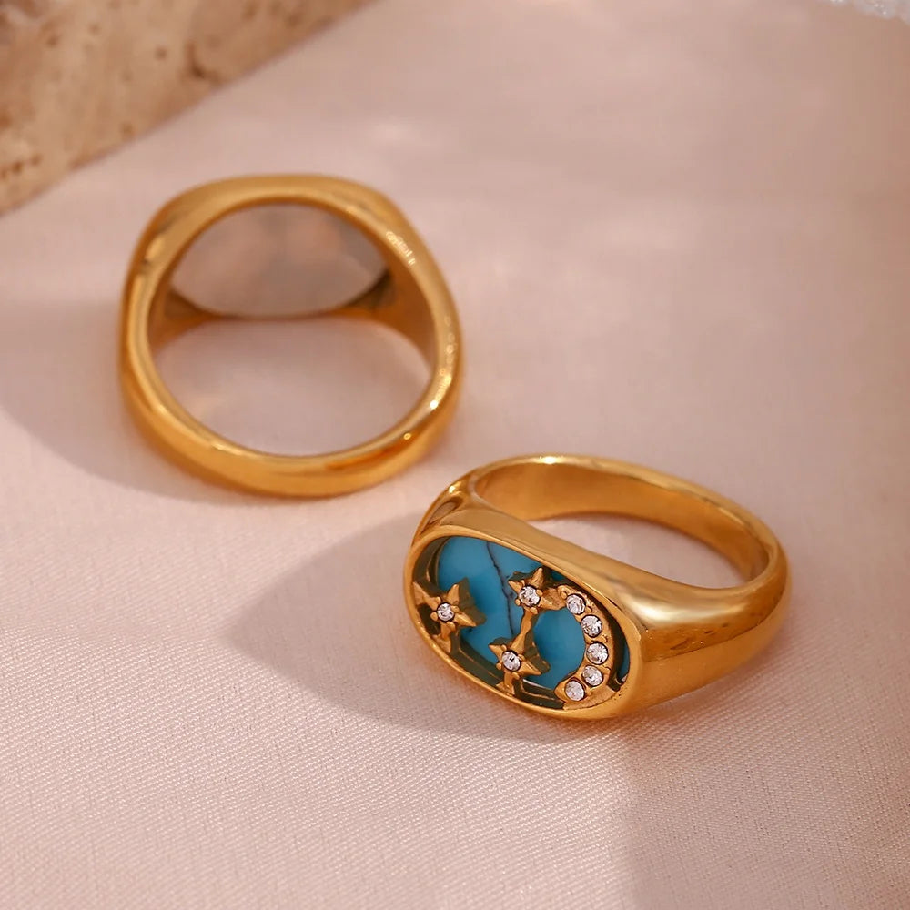 The Moon - Gold Ring