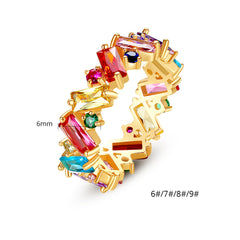 Colourful CZ Stackable Ring