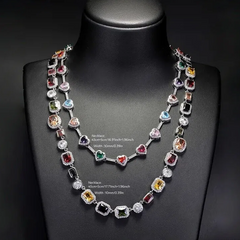 Colourful Heart Crystal Necklace