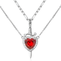 Heart & Dagger 2-Piece Necklace